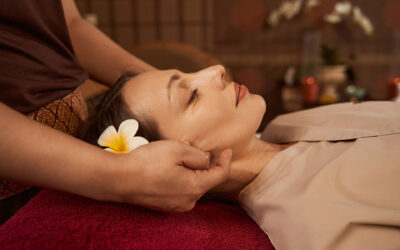 A calming hands performing massage